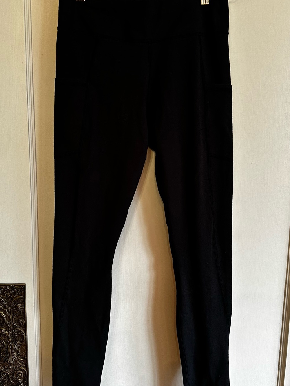Pact Organic Cotton Black Knit Leggings with Side Pockets